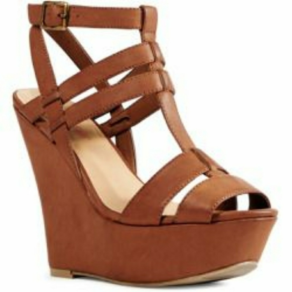 JustFab Peep Toe Vilana Wedges